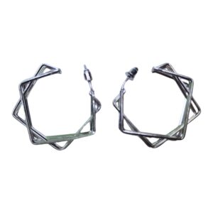 Stellar Twist Geometric Hoop Earrings - Image 3