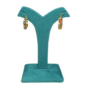 Boho Carnival Beaded Hoop Earrings - Image 4