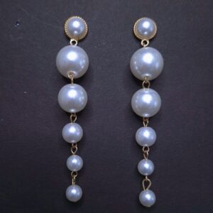 Gracefall Multi-Pearl Cascade Earrings - Image 3