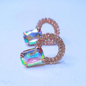 Aurora Spark Crystal Halo Earrings - Image 3