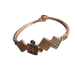 Luxe Rose Geometric Sparkle Bracelet - Image 4