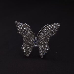 Midnight Wings Crystal Butterfly Ring - Image 1