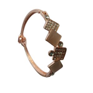 Luxe Rose Geometric Sparkle Bracelet - Image 3