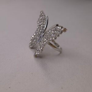 Midnight Wings Crystal Butterfly Ring - Image 2