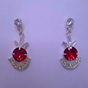 Ruby Radiance Crystal Drop Earrings - Image 3