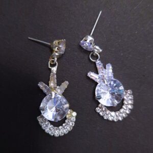 Crystal Crown Luxe Drop Earrings - Image 2