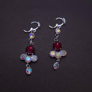 Ruby Radiance Hologlow Drop Earrings - Image 2