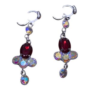 Ruby Radiance Hologlow Drop Earrings - Image 1