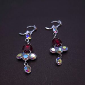 Ruby Radiance Hologlow Drop Earrings - Image 4