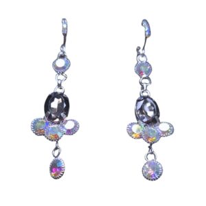 Midnight Aurora Crystal Drop Earrings - Image 1