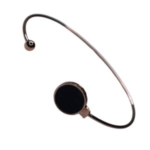 Eclipse Noir Sleek Round Open Cuff Bracelet - Image 3