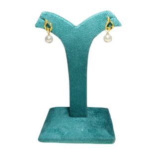 Golden Grace Pearl Drop Earrings - Image 1