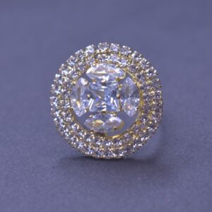 Royal Radiance Crystal Statement Ring - Image 4