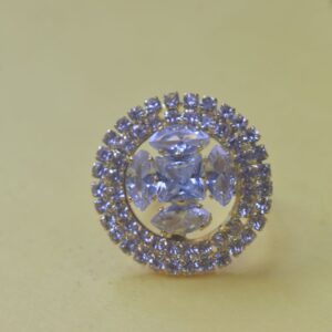 Royal Radiance Crystal Statement Ring - Image 3
