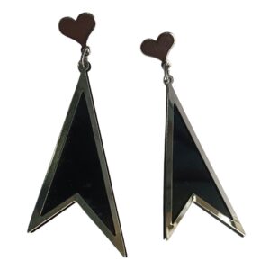Midnight Pulse Black Arrow Dangler Earrings - Image 3