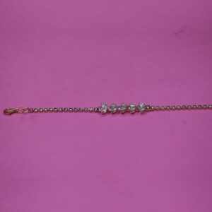 Lavender Leaf Crystal Charm Bracelet - Image 4