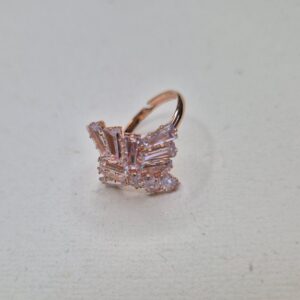 Crystal Aurora Rose Gold Adjustable Ring - Image 1