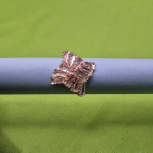Crystal Aurora Rose Gold Adjustable Ring - Image 2