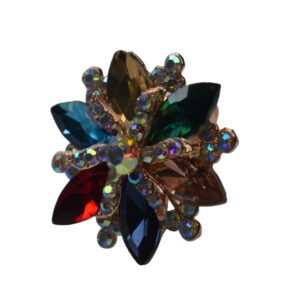 Prism Bloom Multicolor Statement Ring - Image 5
