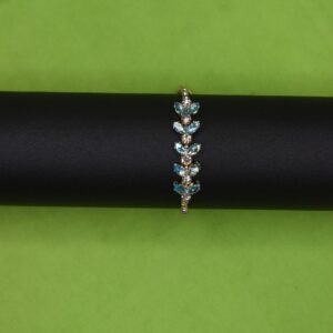 Aqua Leaf Sparkle Bracelet - Image 2