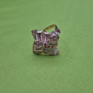 Crystal Aurora Rose Gold Adjustable Ring - Image 3
