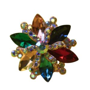 Prism Bloom Multicolor Statement Ring - Image 1