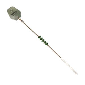 Emerald Leaf Charm Bracelet - Image 1