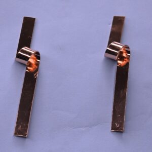 Modern Twist Rose Gold Earrings - Image 1