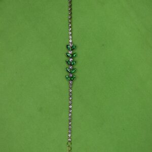 Emerald Leaf Charm Bracelet - Image 2