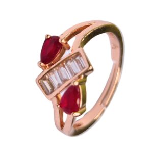 Scarlet Luxe Twin Ruby Ring - Image 2