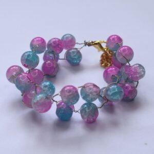 Cotton Candy Aura Beaded Bracelet - Image 1