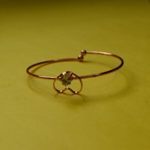 Elegant Heart Charm Adjustable Bangle - Image 3