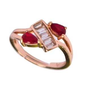 Scarlet Luxe Twin Ruby Ring - Image 1