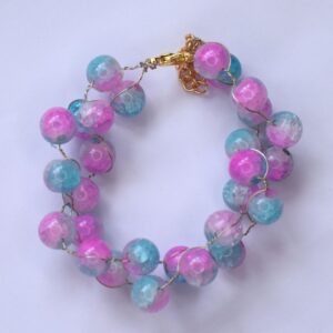 Cotton Candy Aura Beaded Bracelet - Image 2