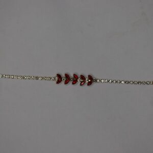 Ruby Leaf Sparkle Bracelet - Image 3