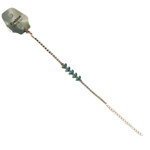 Aqua Leaf Sparkle Bracelet - Image 1