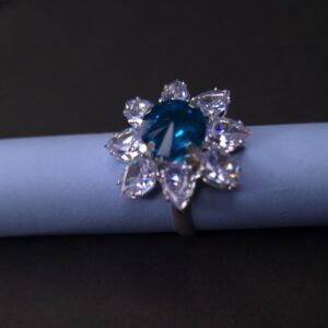 Midnight Bloom Crystal Ring - Image 2