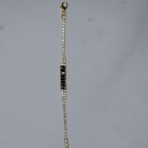 Noir Luxe Crystal Bar Bracelet - Image 2