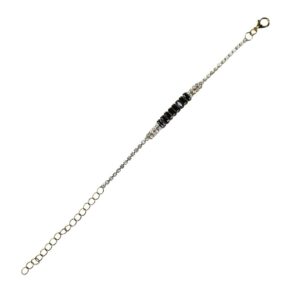 Noir Luxe Crystal Bar Bracelet - Image 1