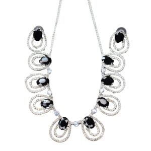 Midnight Elegance Black Stone Necklace - Image 1