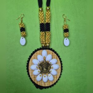 Midnight Blossom Antique Goddess Necklace Set - Image 3