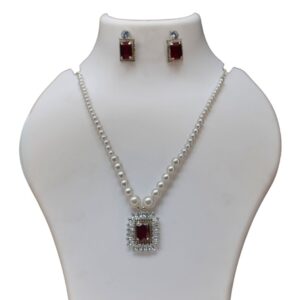 Regal Ruby Pearl Elegance Set - Image 3