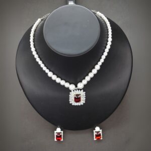 Regal Ruby Pearl Elegance Set - Image 2