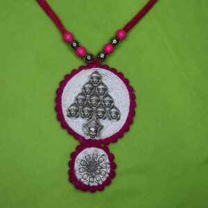 Rani MirrorBloom Tribal Thread Necklace Set - Image 2