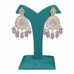 Lavender Dream Chandbali Earrings - Image 1