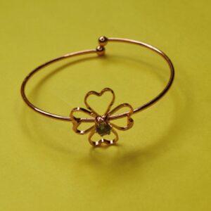 Golden Bloom Clover Bangle - Image 2