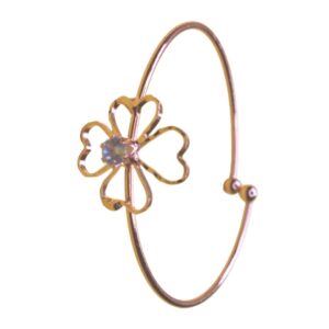 Golden Bloom Clover Bangle - Image 1