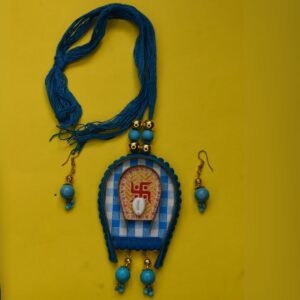 Divya Shakti Sacred Blue Pendant Set - Image 3