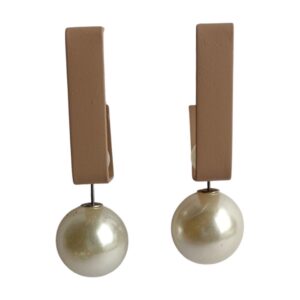 Elegant Minimalist Pearl Drop Earrings - Image 1