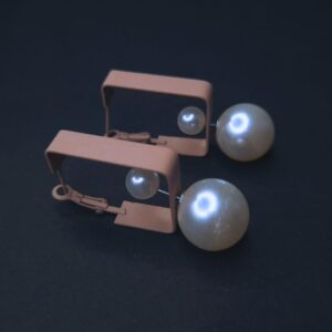 Elegant Minimalist Pearl Drop Earrings - Image 2